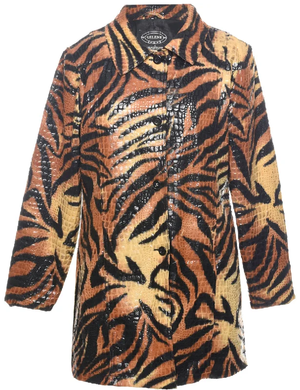 Timeless Sporty Animal Print Evening Jacket - L