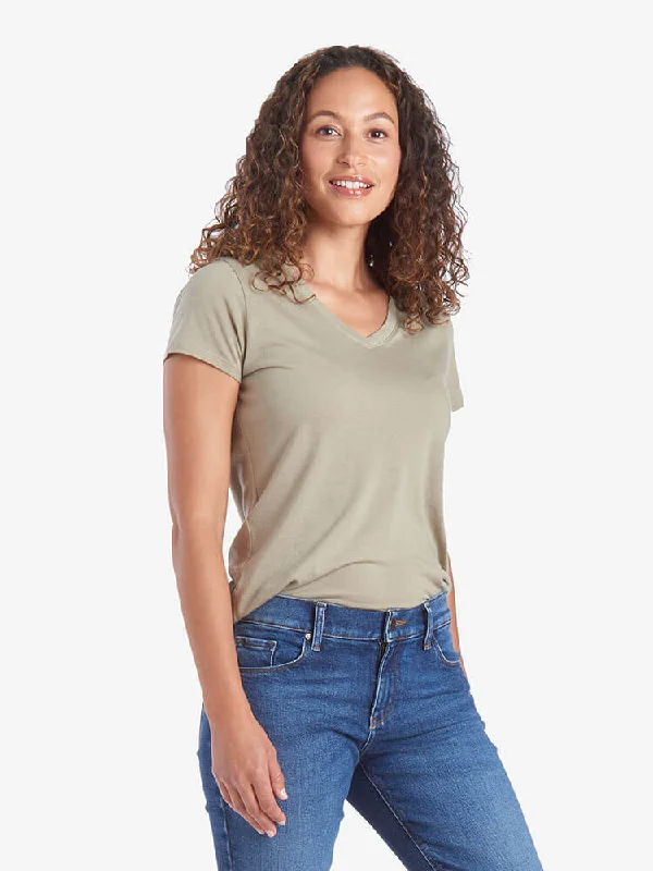 Elevated Sportwear Fitted V-Neck Marcy Tee