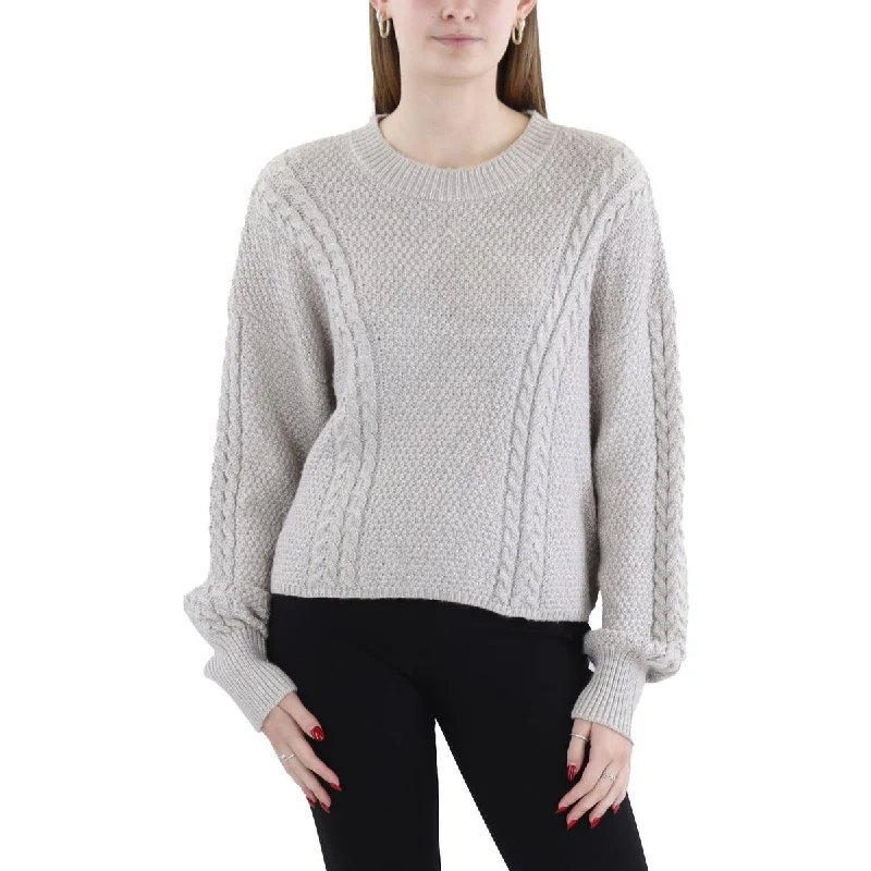 Earthy Fit Z Supply Womens Cable Knit Shirt Crewneck Sweater