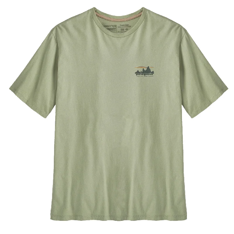 Cozy Aesthetic Patagonia 73 Skyline Organic T-Shirt Salvia Green