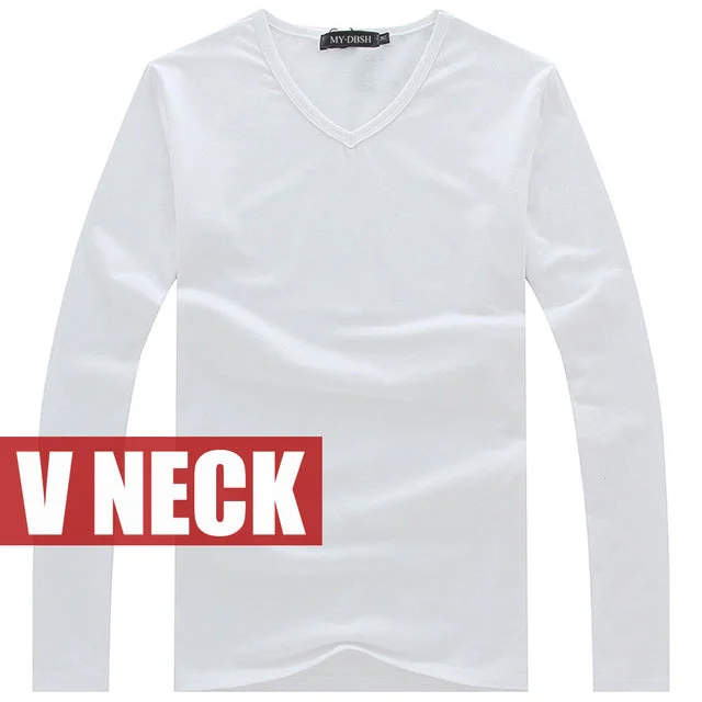 V neck White