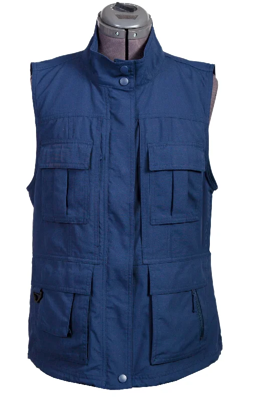 Sleek Prints Scully Womens Ink Nylon Petite Pocket Vest