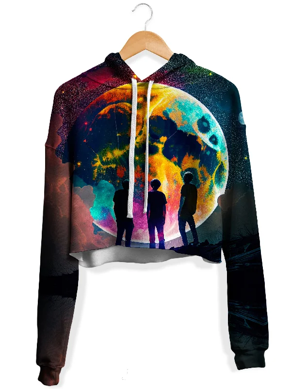 High-End Fit Lost In Space Fleece Crop Hoodie