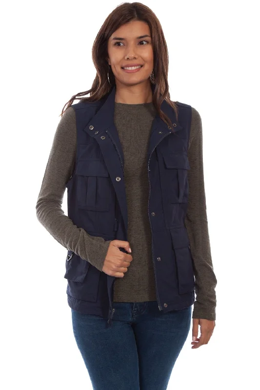 Elevated Weekend Scully Womens Midnight Sky Nylon Multi-Pocket Vest