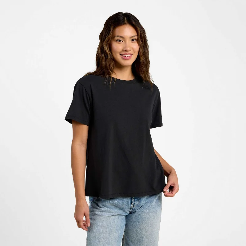 Sophisticated Chic Vintage Cotton Everyday T-Shirt | Black