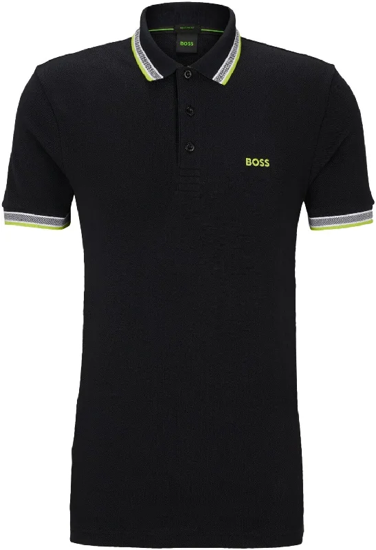 Simplistic Tailoring HUGO BOSS Men Paddy Short Sleeve Pique Cotton Polo T-Shirt