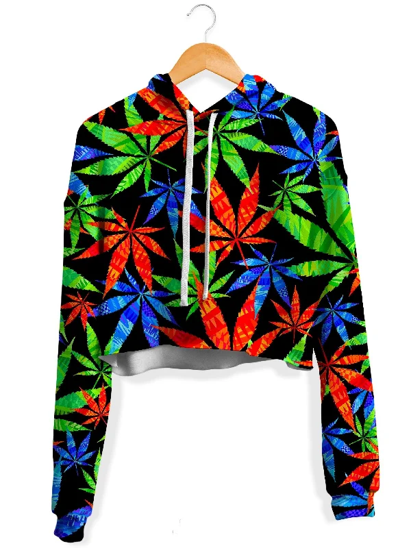 Structured Fit Weed Fleece Crop Hoodie