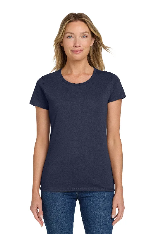 Urban Sportswear Gildan Womens Short Sleeve Crewneck T-Shirt - Navy Blue