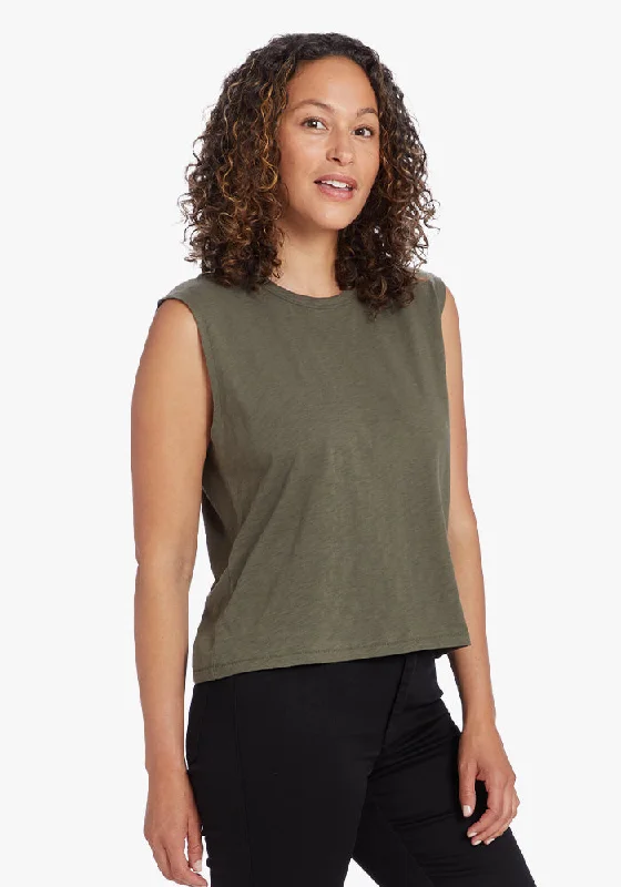 Modern Statement Relaxed Slub Tank Tee