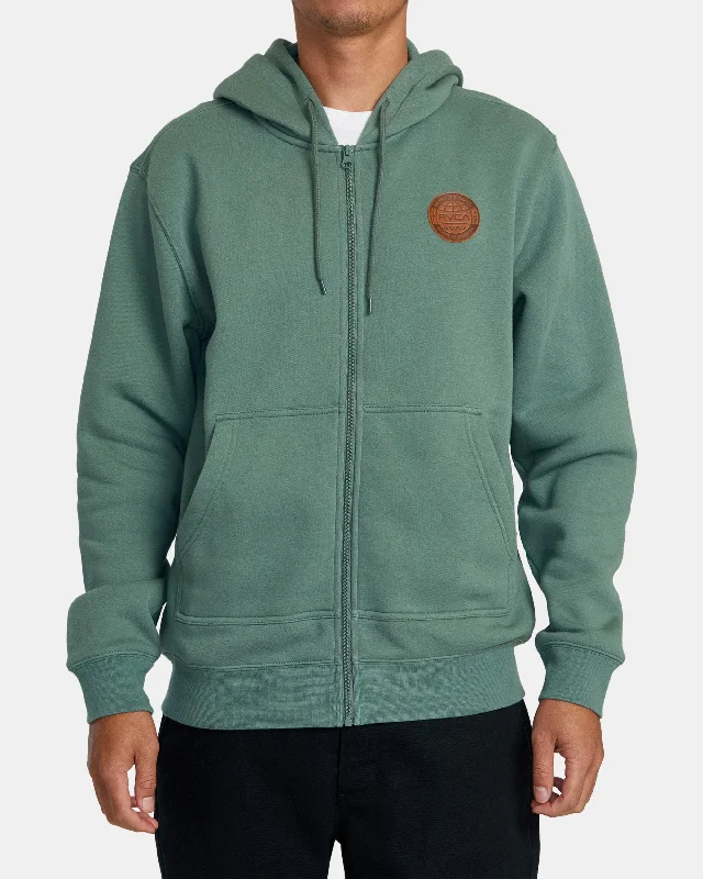 Modern Rugged Sealed Zip Hoodie - Jade