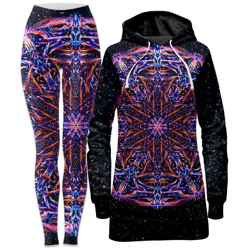 Fashionable Fit Stargate Prism Hoodie Dress and Leggings Combo