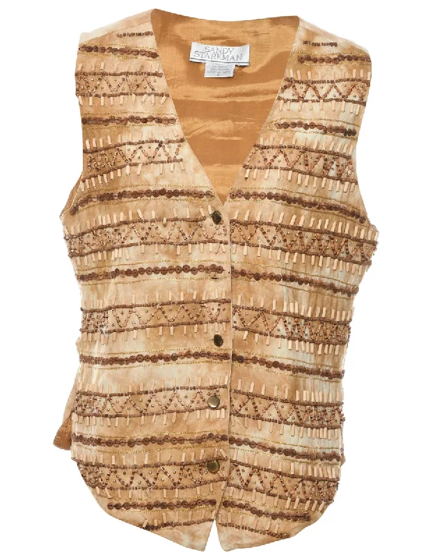 Clean Patterns Beaded Waistcoat - S