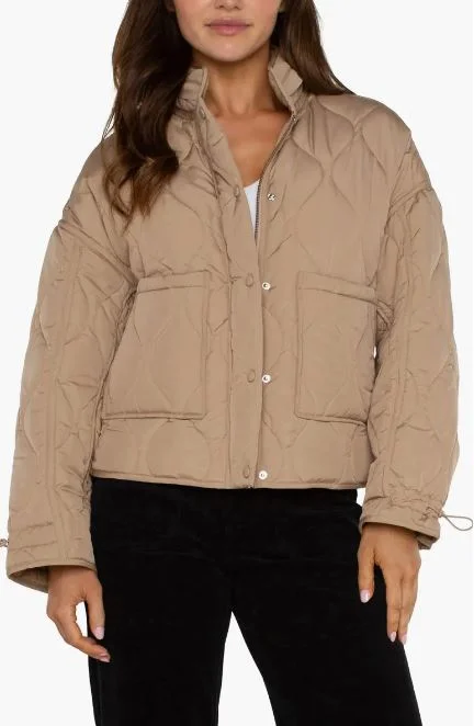 Fashionable Neutrals Liverpool Quilted Jacket Camel