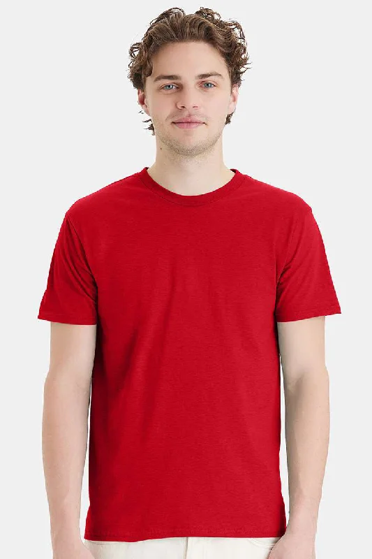 Contemporary Basics Hanes Mens Nano-T Short Sleeve Crewneck T-Shirt - Athletic Red