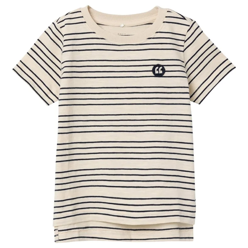 Sporty Modern Name it Whitecap Gray Dark Sapphire Stripes Voby T-Shirt