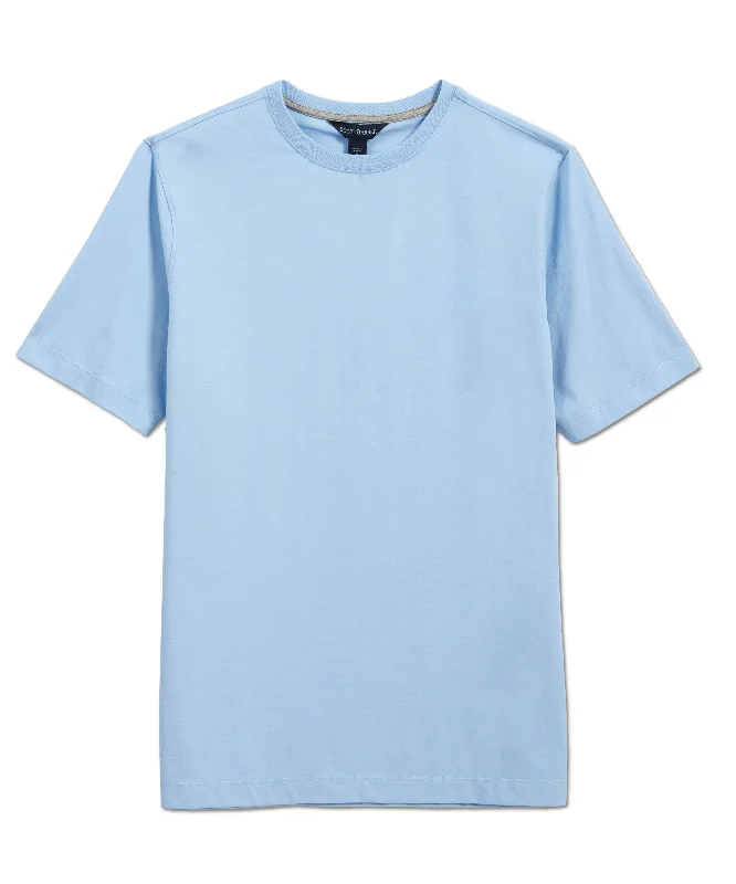 Contemporary Pastels Pima Cotton Short Sleeve Crew Tee, Sky Blue