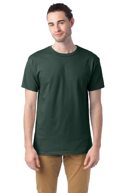 Neutral Fashion Hanes Mens ComfortSoft Short Sleeve Crewneck T-Shirt - Athletic Dark Green