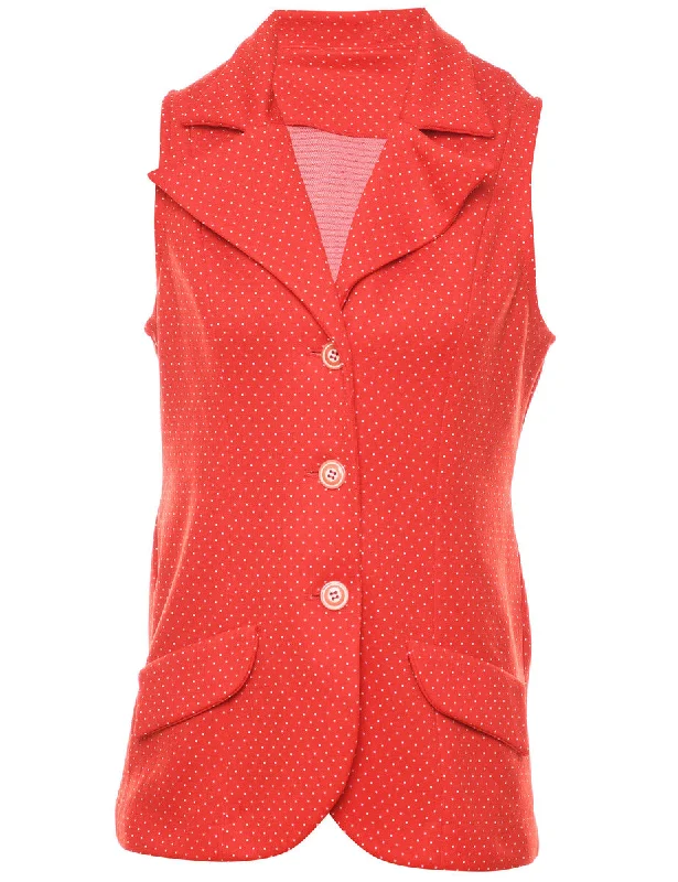 Retro Patterns Polka Dot  Waistcoat - M