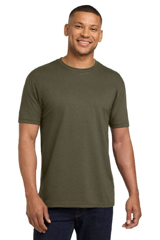 Chic Tailoring Next Level Mens Sueded Jersey Short Sleeve Crewneck T-Shirt - Military Green