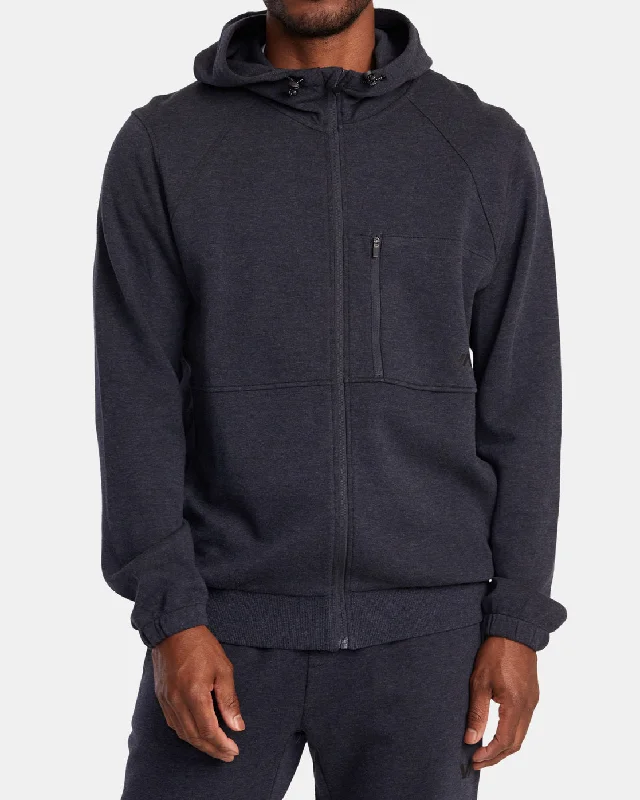 Sophisticated Edge Tech Zip-Up Fleece Hoodie II - Navy Heather