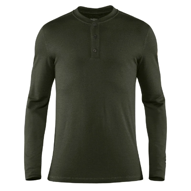 Casual Contemporary Fjallraven Singi Merino Henley Deep Forest