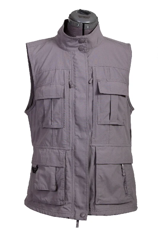 Urban Essentials Scully Womens Silver Nylon Multi-Pocket Vest