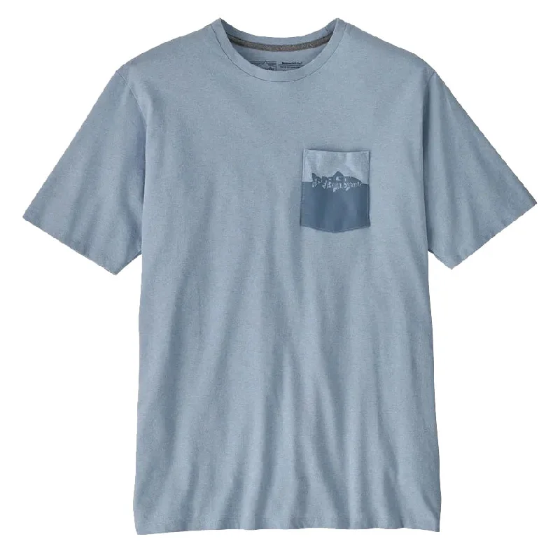 Relaxed Fashion Patagonia Wild Waterline Pocket Responsibili-Tee Steam Blue