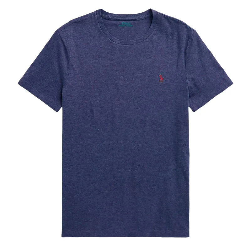 Minimalist Tailoring Polo Ralph Lauren Custom Slim Fit Jersey Crewneck T-Shirt Spring Navy Heather