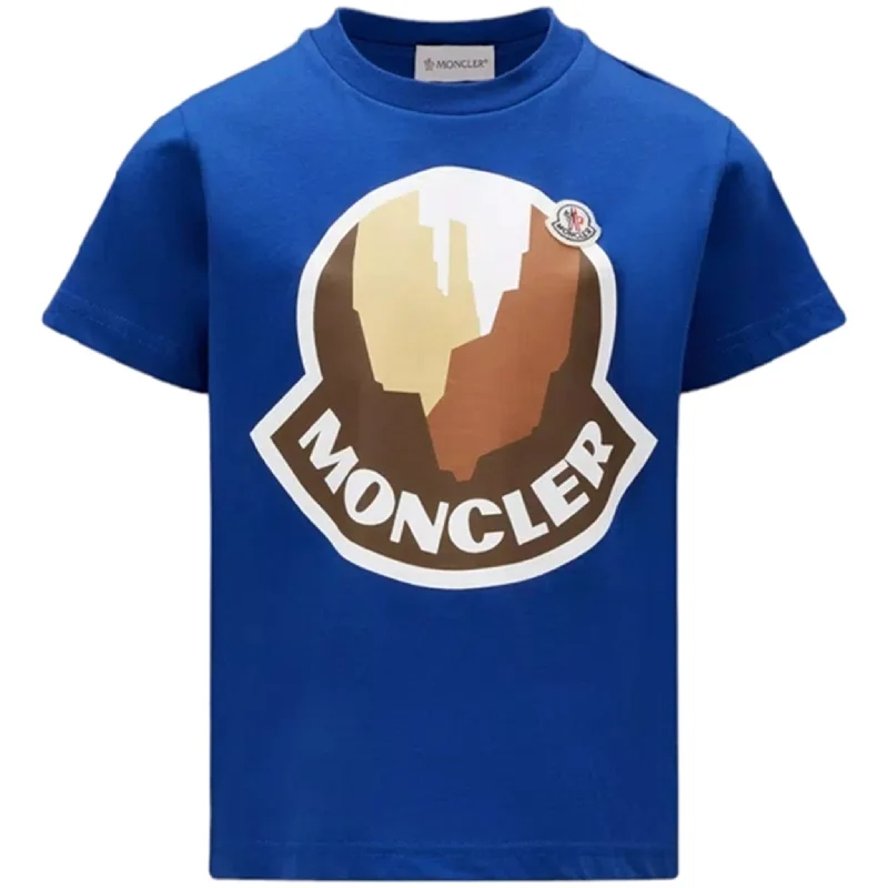 Soft Monochrome Moncler T-Shirt Royal Blue