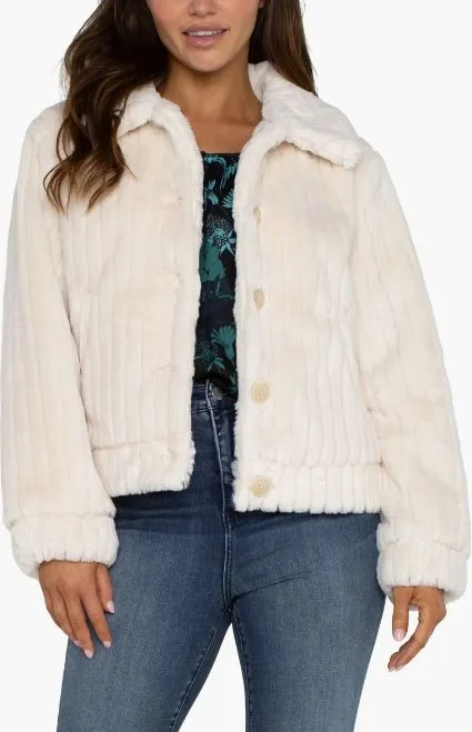 Casual Classic Liverpool Fur Trucker Jacket Cream