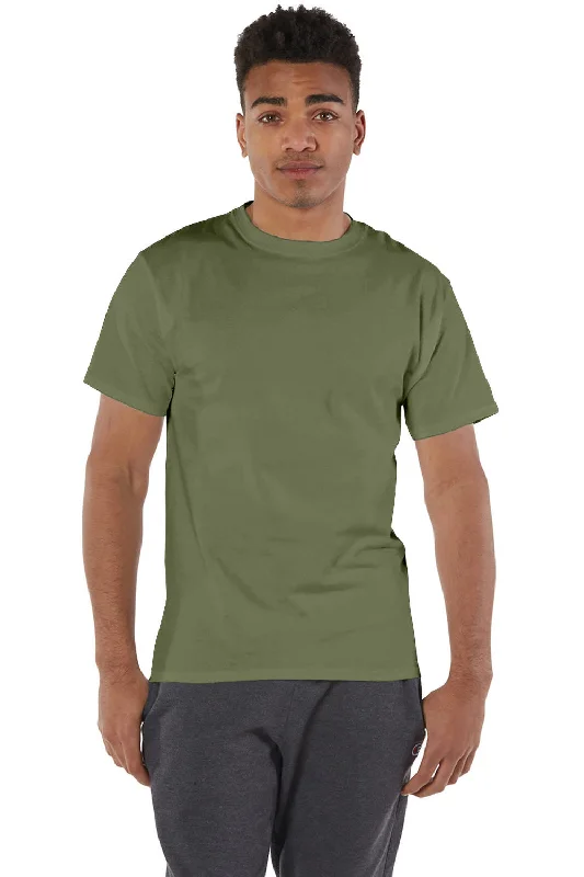 Bold Elegance Champion Mens Short Sleeve Crewneck T-Shirt - Fresh Olive Green