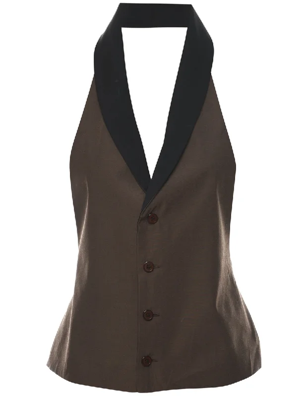 Classic Weekend Halter Neck Waistcoat - M