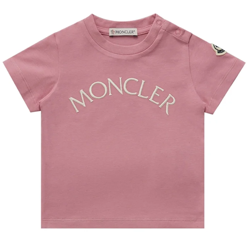 Cozy Aesthetic Moncler T-Shirt Light Pink