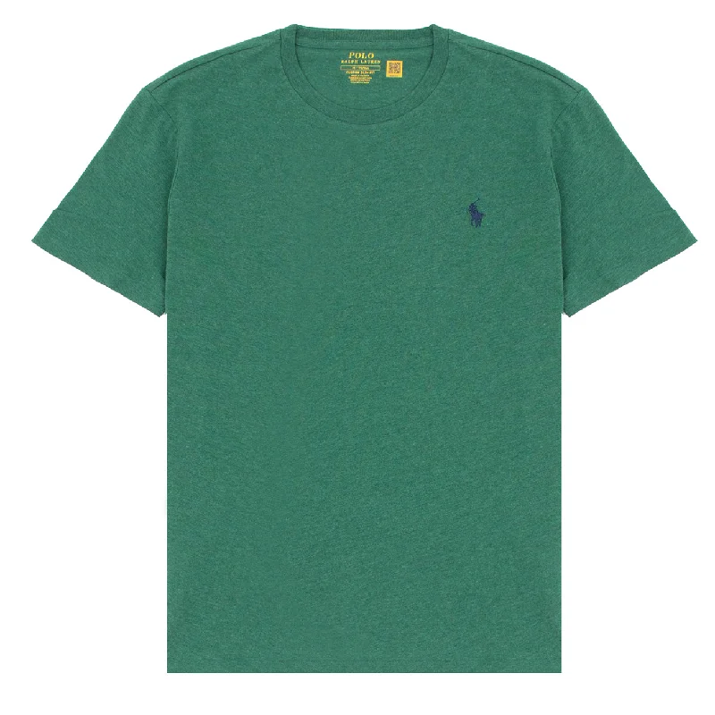 Urban Layering Polo Ralph Lauren Custom Slim Fit Jersey Crewneck T-Shirt Spring Green Heather