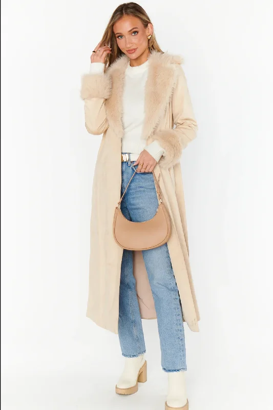 Versatile Fashion Show Me Your Mumu Penny Lane Coat -Beige