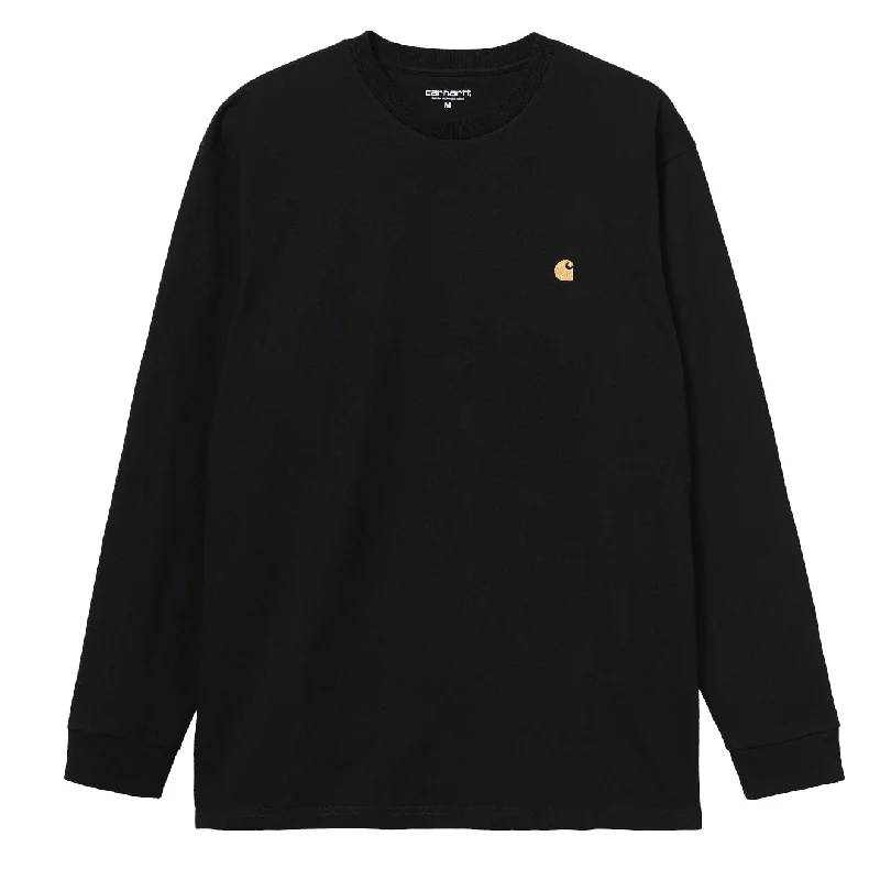 Bold Streetwear Carhartt WIP L/S Chase T-Shirt Black / Gold