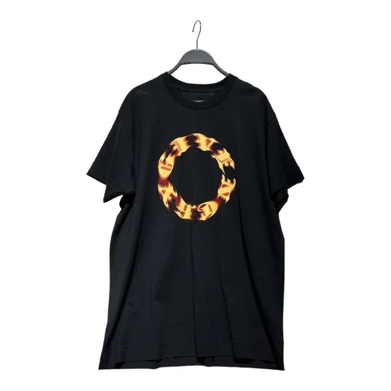 Classic Sporty GIVENCHY/T-Shirt/XS/Cotton/BLK/Graphic/FLAME CIRCLE LOGO