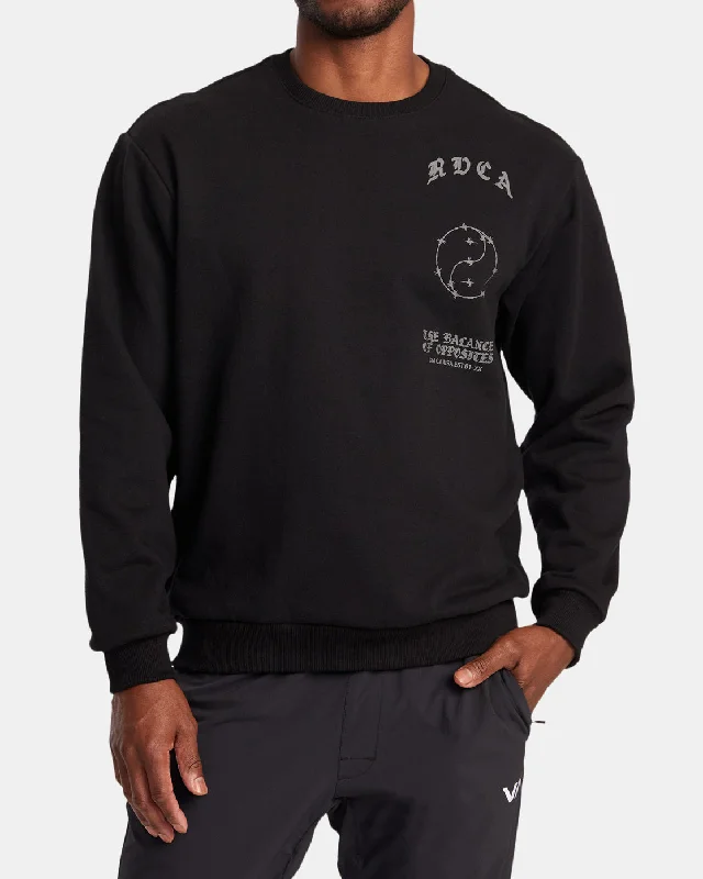 Smart Layering VA Barb Crew Neck Sweatshirt - Black