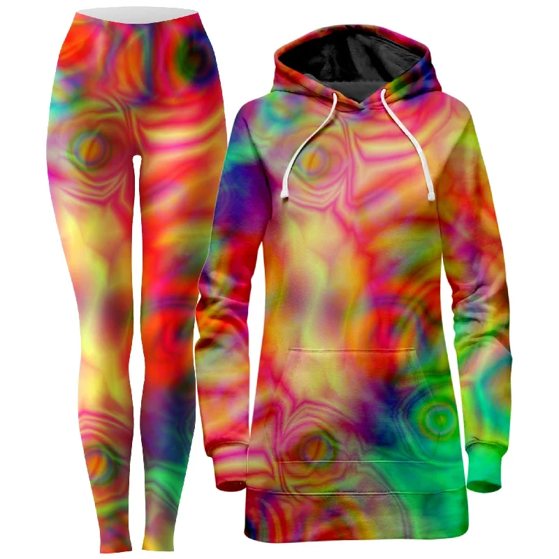 Soft Fitwear Psychedelic Dream Hoodie Dress and Leggings Combo