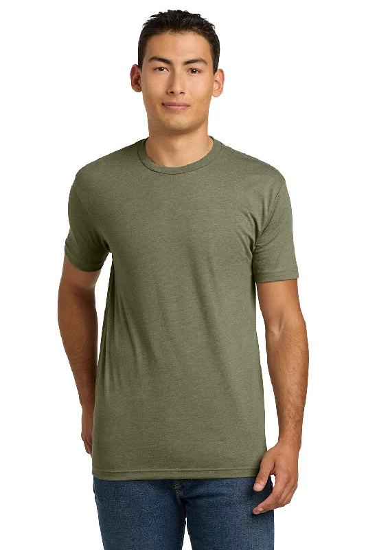 Soft Casual Next Level Mens CVC Jersey Short Sleeve Crewneck T-Shirt - Light Olive