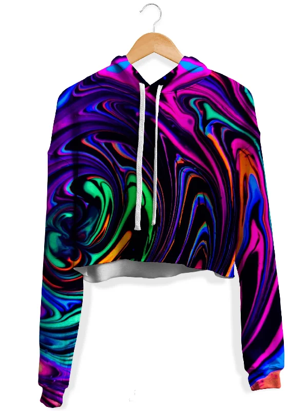 Urban Edge Look Cosmic Dream Fleece Crop Hoodie