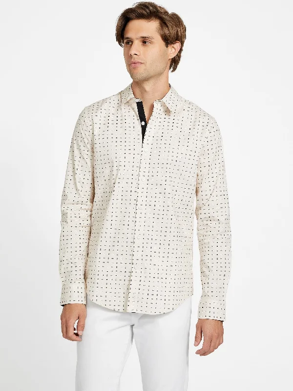 Retro Elegance Kay Geo Long-Sleeve Shirt