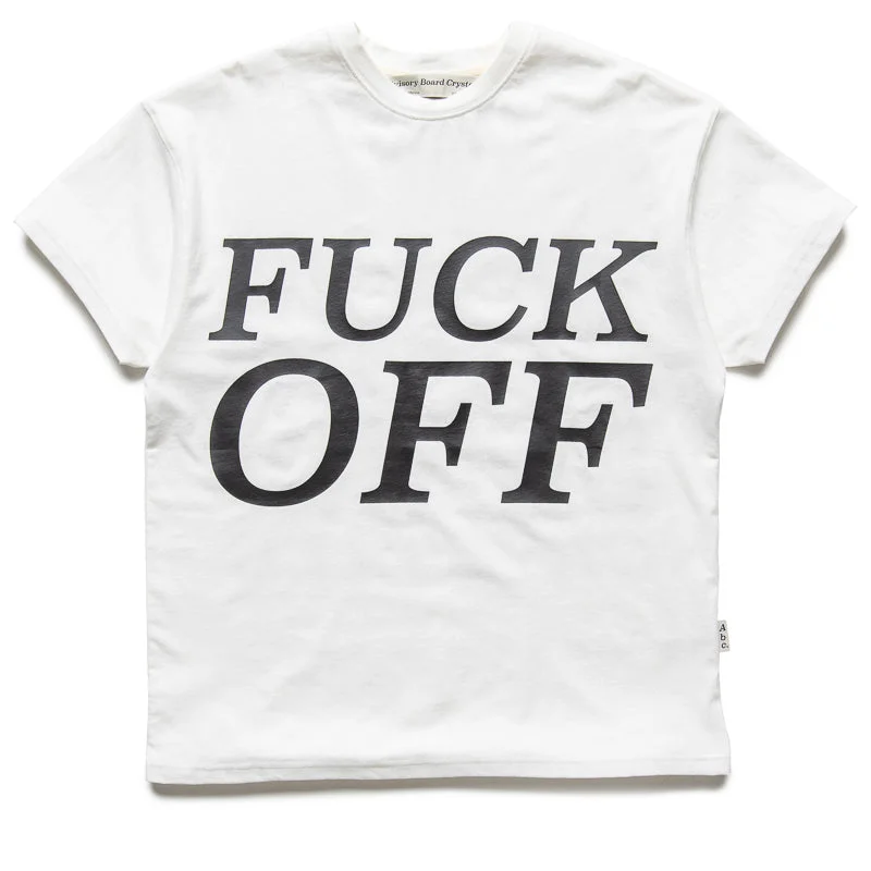 Relaxed Fitwear Advisory Board Crystals F*ck Off Tee - White