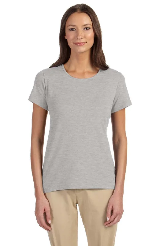 Urban Layered Devon & Jones Womens Perfect Fit Short Sleeve Crewneck T-Shirt - Heather Grey