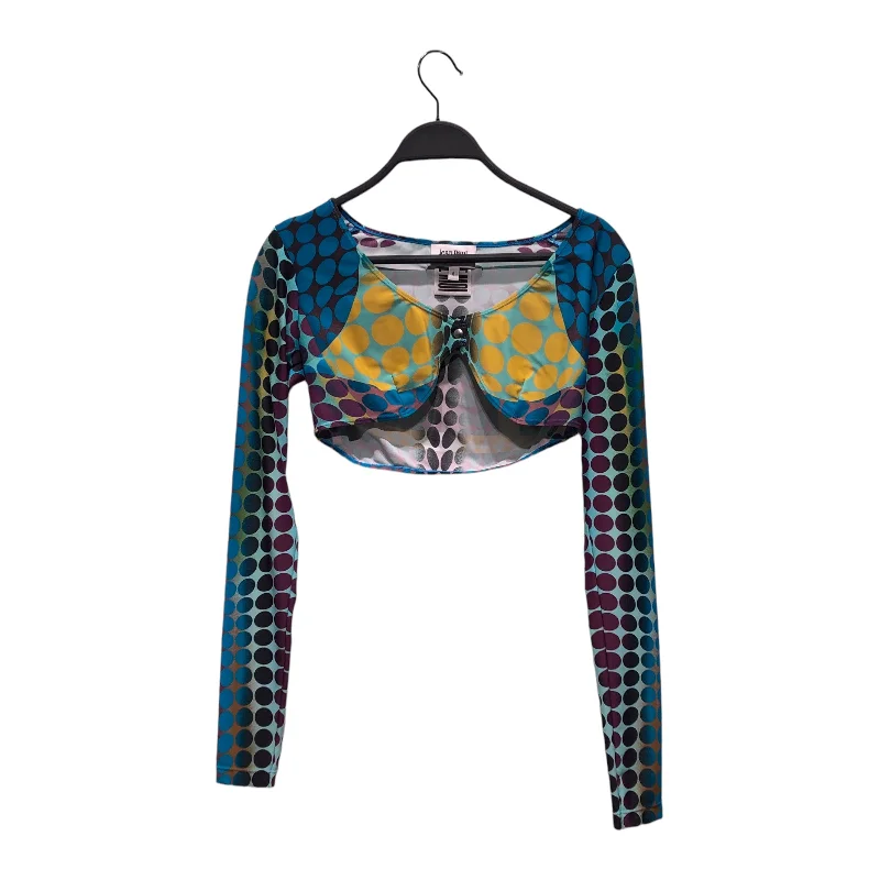 Retro Smart Jean Paul Gaultier/LS Blouse/S/All Over Print/MLT/LOVE MOI