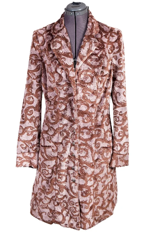 Fashionable Neutrals Scully Womens Brown Polyester Jacquard Jacket