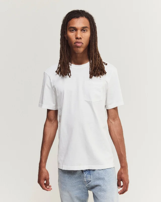 Preppy Sporty John Pocket Tee White