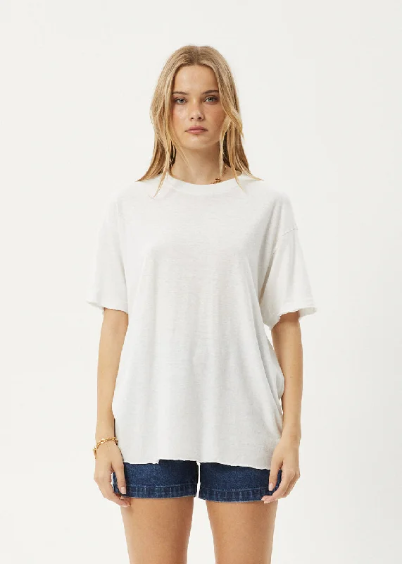 Stylish Monochrome AFENDS Womens Slay - Oversized Tee - White