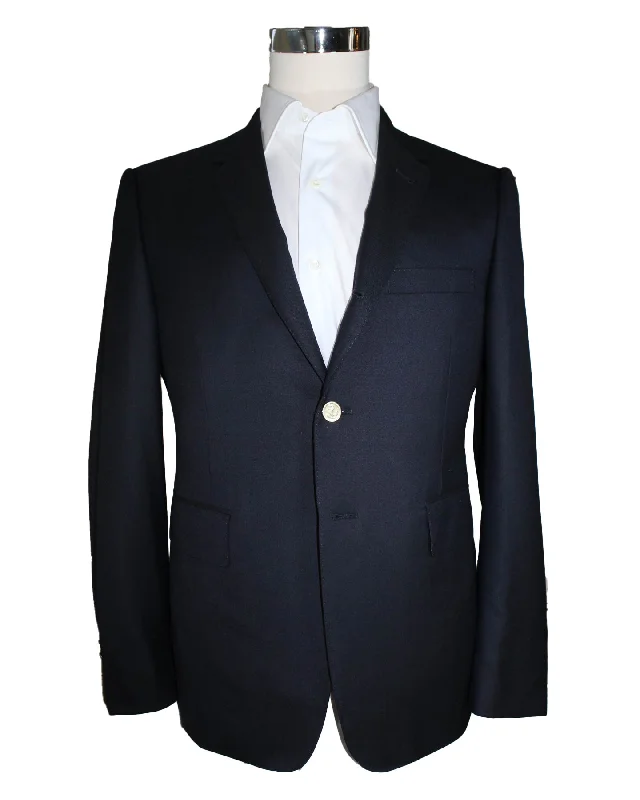 Futuristic Casual Thom Browne Wool Sport Coat Navy Slim Fit - EU 56 / US 46 SALE