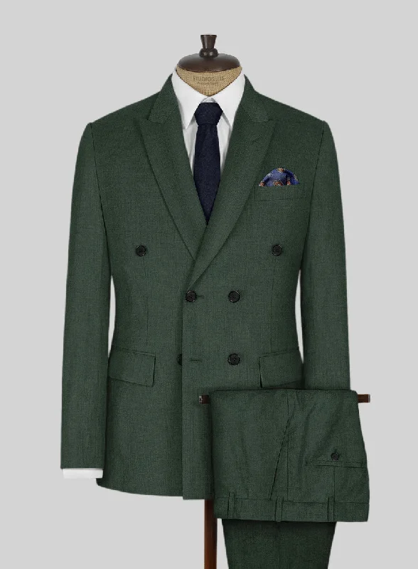 Fashionable Neutrals Napolean Green Wool Suit